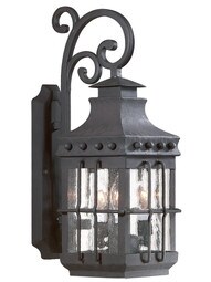 Dover Medium Exterior Wall Light in Natural Bronze.